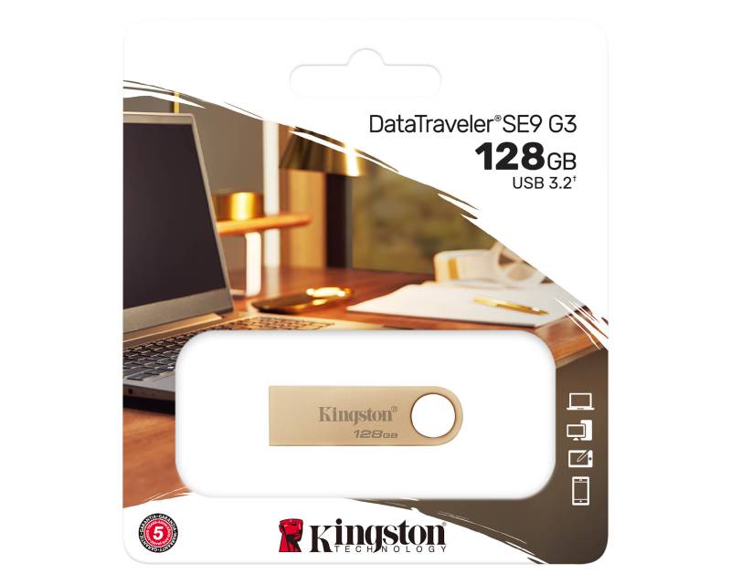 KINGSTON 128GB DataTraveler SE9 G3 USB 3.0 flash DTSE9G3/128GB champagne - Image 3